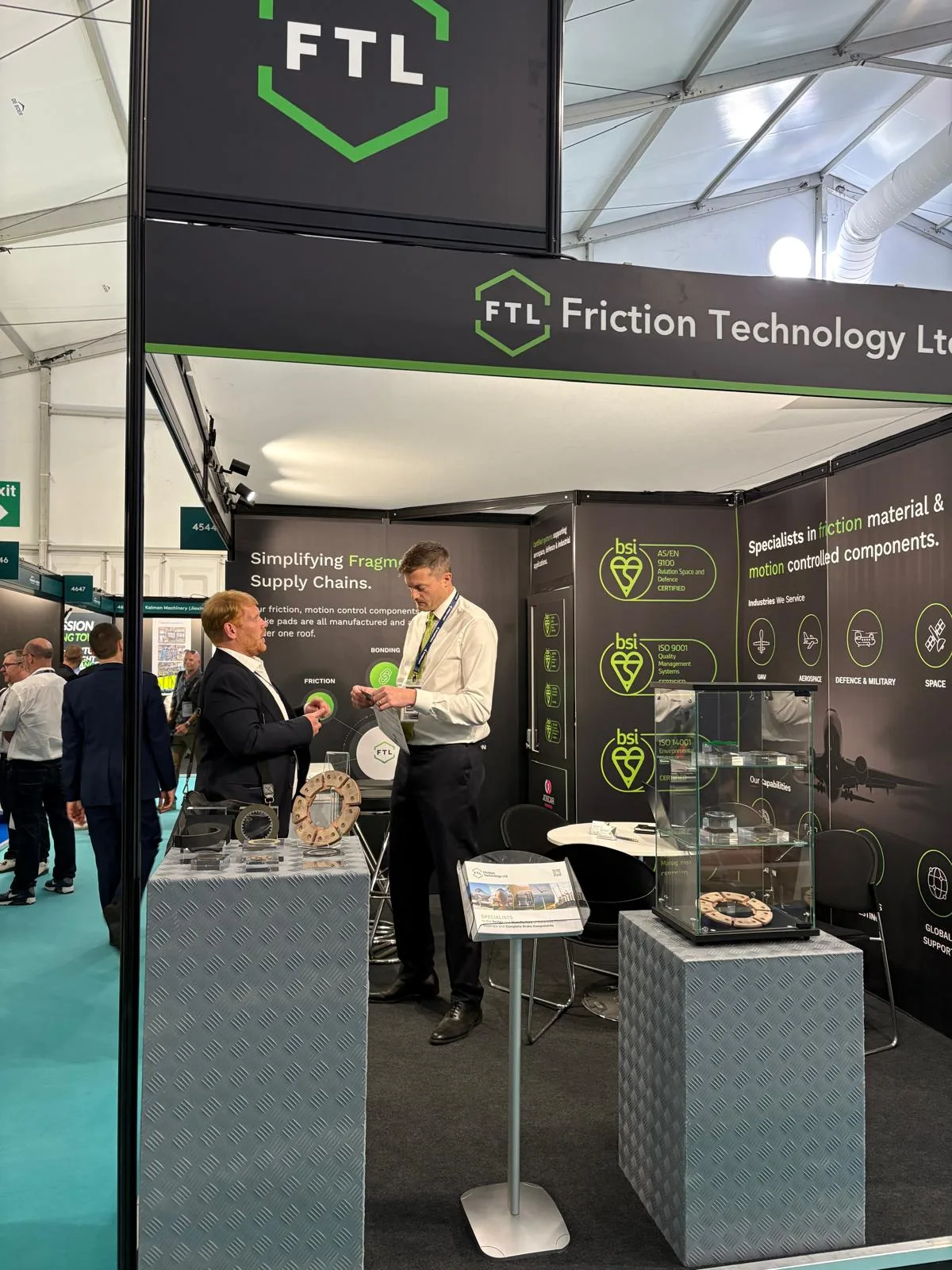 The Friction Technology stand at Farnborough International Airshow 2026