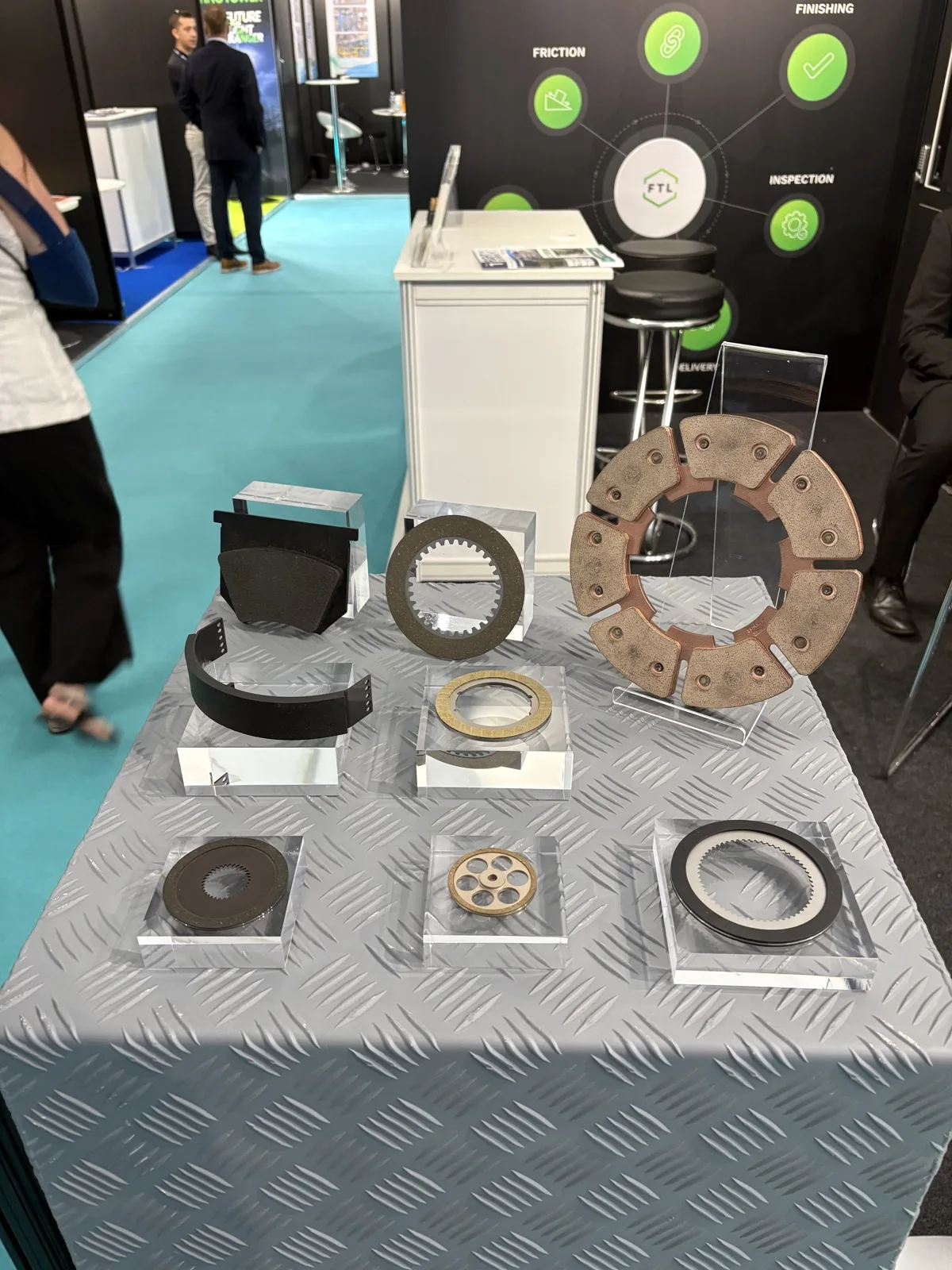 Friction and motion-control components on display at the FTL stand